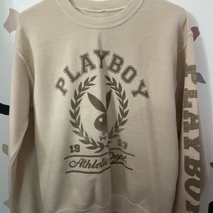 Tan Playboy Crewneck Sweatshirt